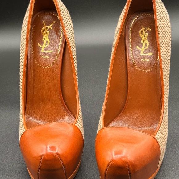 Saint Laurent Cloth heels 38 Used Brown, Cloth - Picture 3 of 16